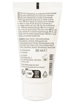 Lubrifiant et gel de massage végétalien comestible sex on the beach goût fruité  50ml - R629510